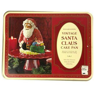 Nordic Ware Williams-Sonoma Vintage Santa Claus 3D Cake Pan Gold Aluminum USA